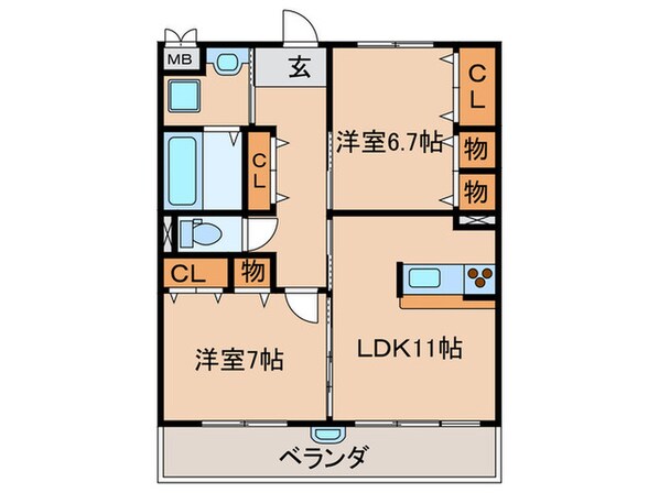 セラビ１１２の物件間取画像